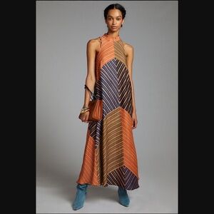 Anthropologie Farm Rio flowy maxi dress with pockets NWOT